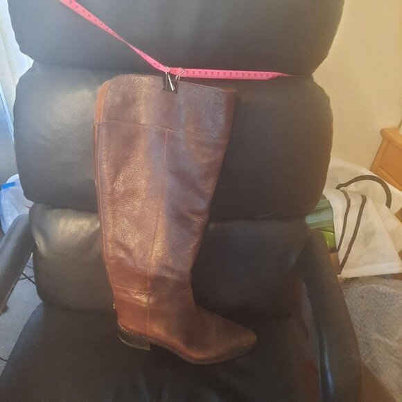 Franco Sarto Daya Over Knee Boot Wide Calf Brown Size 9 PreLoved Good Condition - Picture 1 of 7